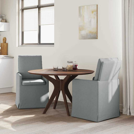 Matstolar 2 st tyg Ljusgrå 57 x 67 x 98 cm