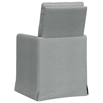 Matstolar 2 st tyg Ljusgrå 57 x 67 x 98 cm