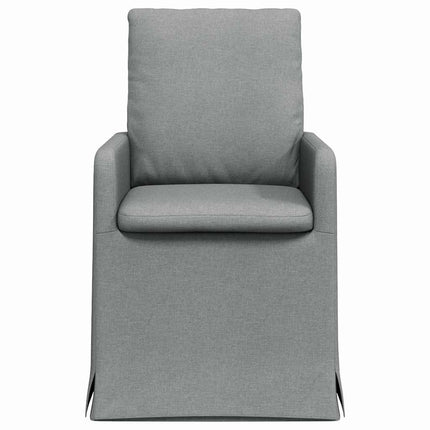 Matstolar 2 pcs Ljusgrå 57 x 67 x 98 cm tyg