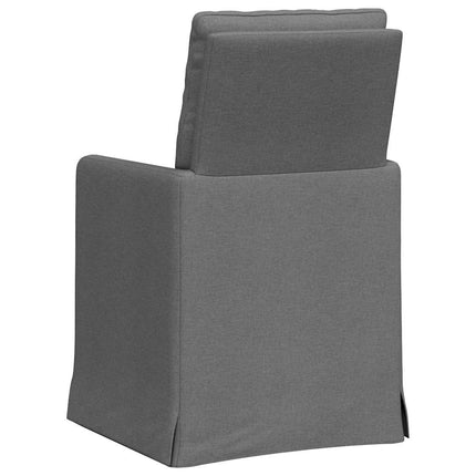 Matstolar 2 st tyg Mörkgrå 57 x 67 x 98 cm
