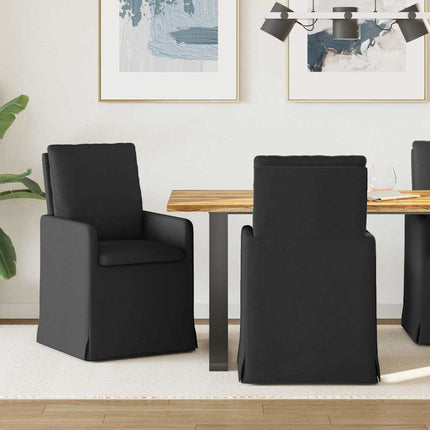 Matstolar 2 pcs Svart 57 x 67 x 98 cm tyg