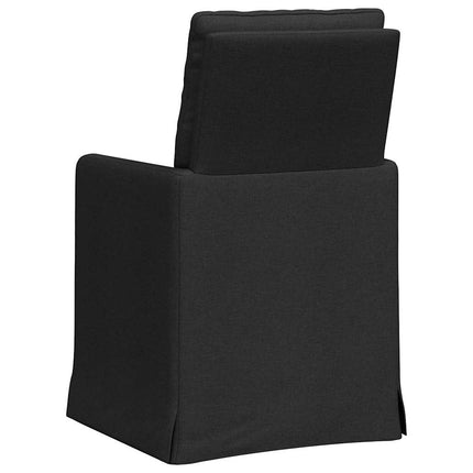 Matstolar 2 pcs Svart 57 x 67 x 98 cm tyg