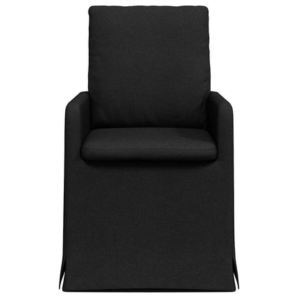 Matstolar 2 pcs Svart 57 x 67 x 98 cm tyg