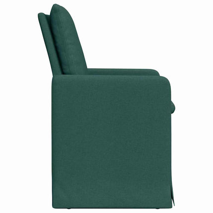 Matstolar 2 pcs Mörkgrön 57 x 67 x 98 cm tyg