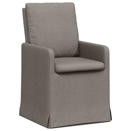 Matstolar 2 pcs Taupe 57 x 67 x 98 cm tyg