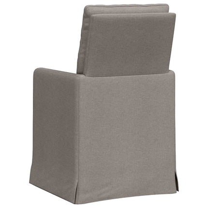 Matstolar 2 pcs Taupe 57 x 67 x 98 cm tyg