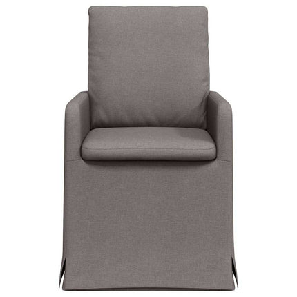 Matstolar 2 pcs Taupe 57 x 67 x 98 cm tyg