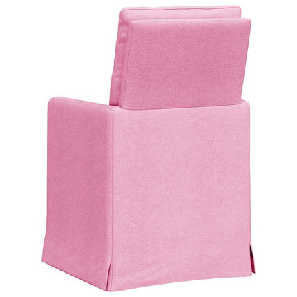 Matstolar 2 st tyg Rosa 57 x 67 x 98 cm