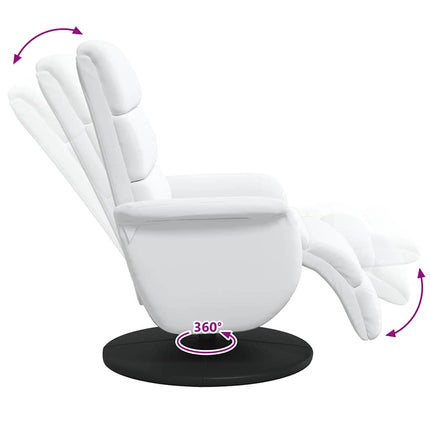 Reclinerfåtölj Vit 98 x 71 x 106 cm PU