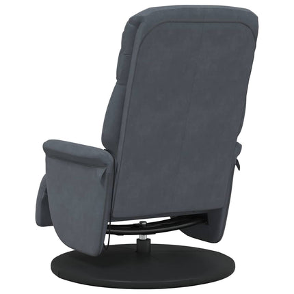 Massagefåtölj Mörkgrå 91 x 71 x 105 cm Sammet