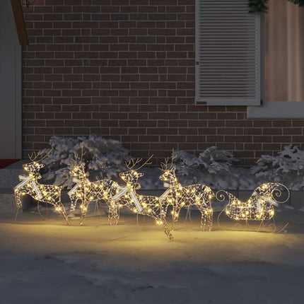 LED Renar med 40 LED-lampor 5 pcs Guld PET
