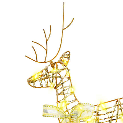LED Renar med 40 LED-lampor 7 pcs Guld PET