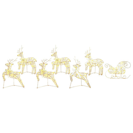 LED Renar med 40 LED-lampor 7 pcs Guld PET