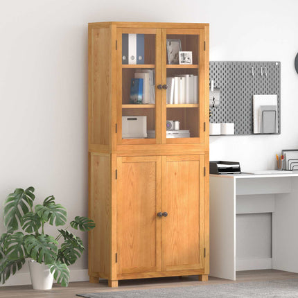 Förvaringsmöbelset 2 pcs Naturfärg Konstruerat trä och ek