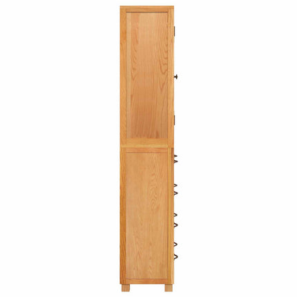 Förvaringsmöbelset 2 st Naturlig 80 x 35 x 185 cm Massivt Ekträ