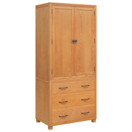 Förvaringsmöbelset 2 st Brun 80 x 50 x 180 cm Massivt Ekträ