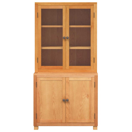 Förvaringsmöbelset 2 st Brun 80 x 50 x 160 cm Massivt Ekträ