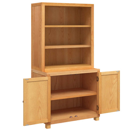 Förvaringsmöbelset 2 st Brun 80 x 50 x 160 cm Massivt Ekträ