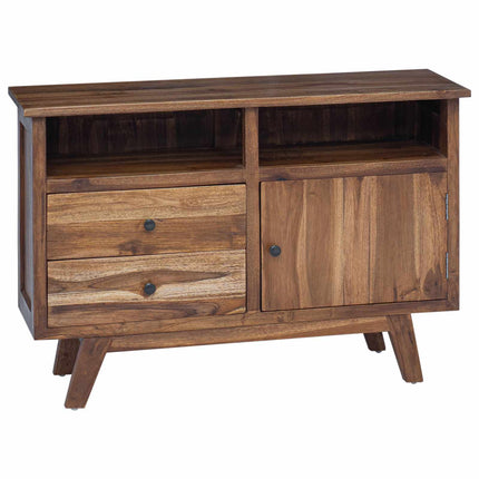 Sideboard med låda Naturfärg 100 x 30 x 68 cm Massivt teakträ