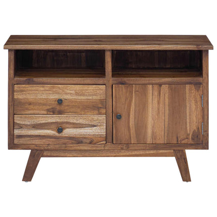 Sideboard med låda Naturfärg 100 x 30 x 68 cm Massivt teakträ