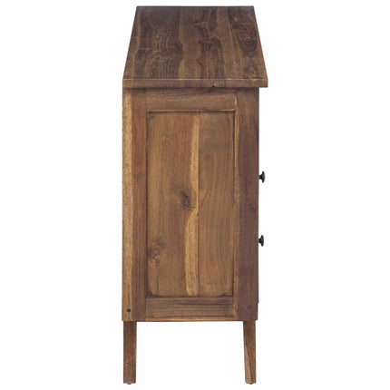 Sideboard med låda Naturfärg 100 x 30 x 68 cm Massivt teakträ