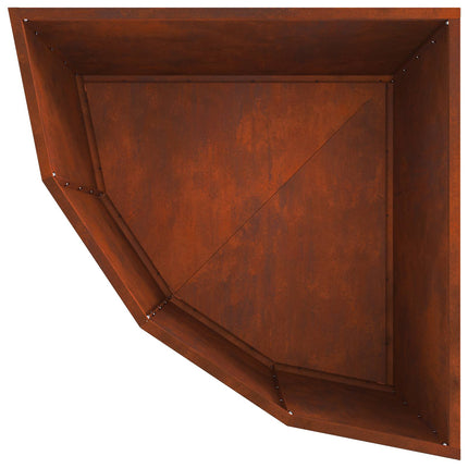 Hörnställning Rostig 60 x 60 x 50 cm Väderbeständigt stål