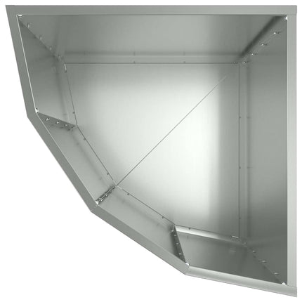 Hörnställning Silver 45 x 45 x 50 cm Galvaniserat stål