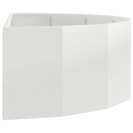 Planteringskärl Vit 120 x 60 x 35 cm Stål