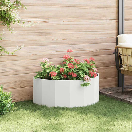 Planteringskärl Vit 90 x 45 x 35 cm Stål