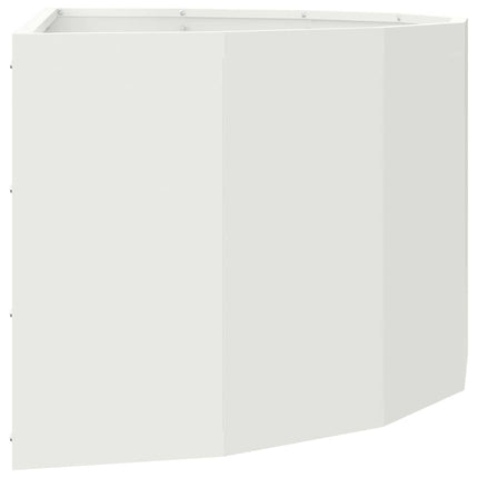Planteringskärl Vit 90 x 45 x 35 cm Stål