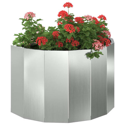 Planteringskärl Silver 60 x 30 x 35 cm Galvaniserat Stål