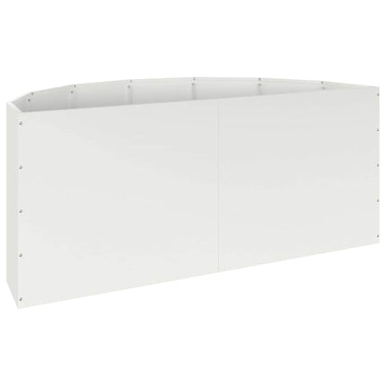 Planteringskärl Vit 120 x 60 x 50 cm Stål