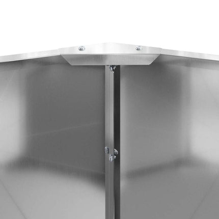 Planteringskärl Silver 120 x 120 x 35 cm Galvaniserat Stål