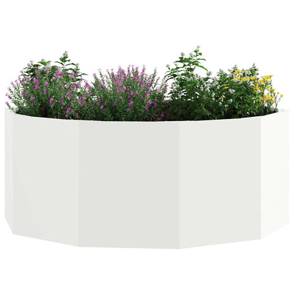 Planteringskärl Vit 90 x 90 x 35 cm Stål