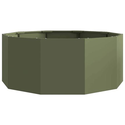Planteringskärl Olivgrön 90 x 90 x 35 cm Stål