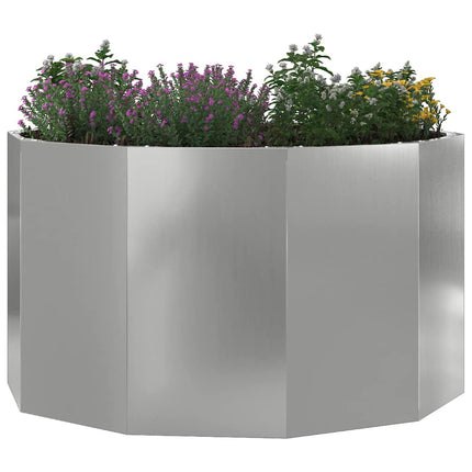 Planteringskärl Silver 90 x 90 x 50 cm Galvaniserat Stål
