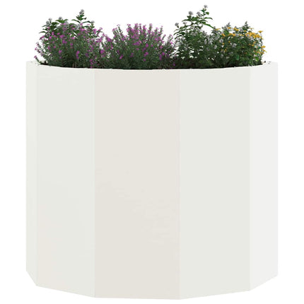 Planteringskärl Vit 60 x 60 x 50 cm Stål
