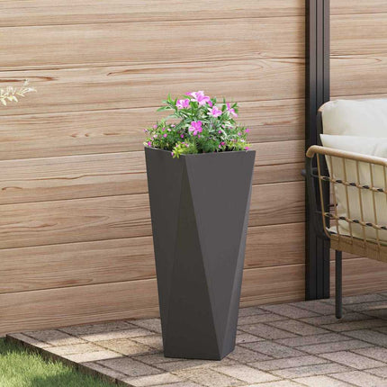 Planteringskärl 2 pcs Svart 30 x 30 x 75 cm Stål