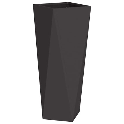 Planteringskärl 2 pcs Svart 30 x 30 x 75 cm Stål