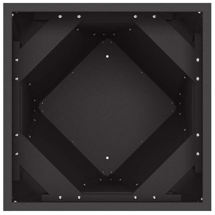 Planteringskärl 2 pcs Svart 30 x 30 x 75 cm Stål