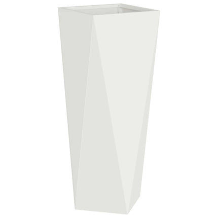 Planteringskärl 2 pcs Vit 30 x 30 x 75 cm Stål