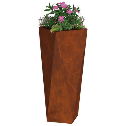 Planteringskärl 2 pcs Rostig 30 x 30 x 75 cm