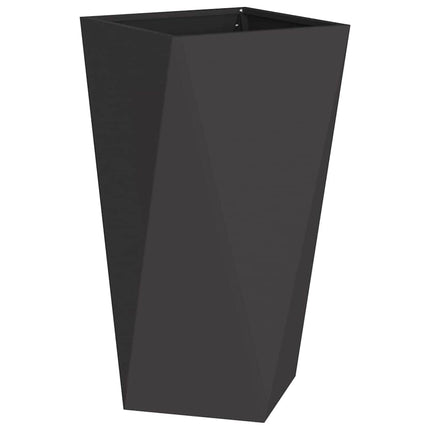 Planteringskärl 2 pcs Svart 40 x 40 x 75 cm Stål