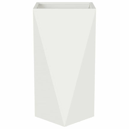 Planteringskärl 2 pcs Vit 40 x 40 x 75 cm Stål