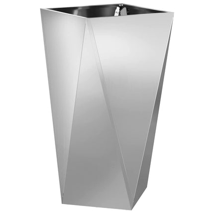 Planteringskärl 2 pcs Silver 40 x 40 x 75 cm Galvaniserat Stål