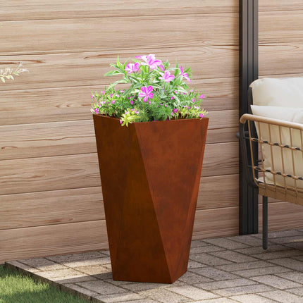 Planteringskärl 2 pcs Rostig 40 x 40 x 75 cm