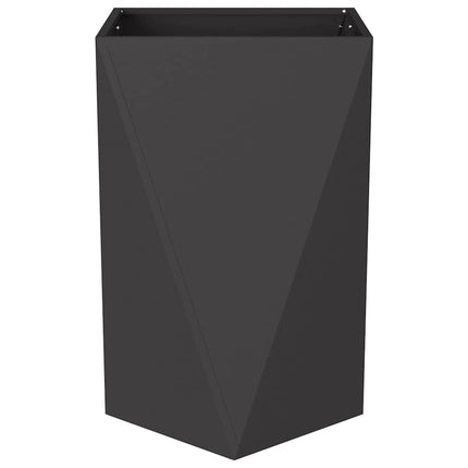 Planteringskärl 2 pcs Svart 50 x 50 x 75 cm Stål