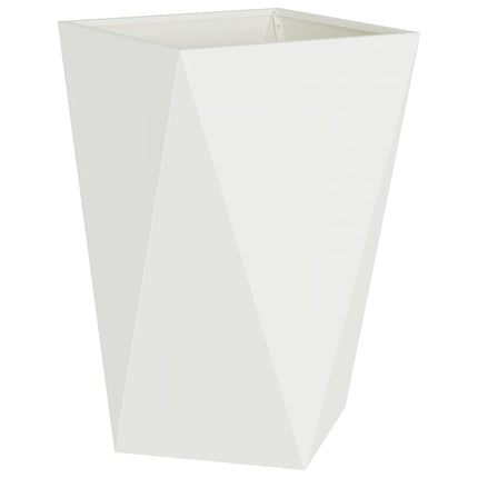 Planteringskärl 2 pcs Vit 50 x 50 x 75 cm Stål