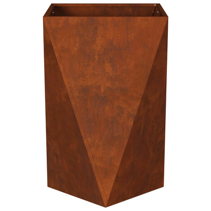 Planteringskärl 2 st Rostig 50 x 50 x 75 cm Väderbeständig stål