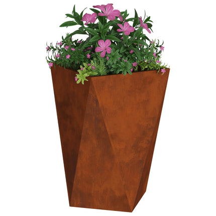 Planteringskärl 2 pcs Rostig 50 x 50 x 75 cm